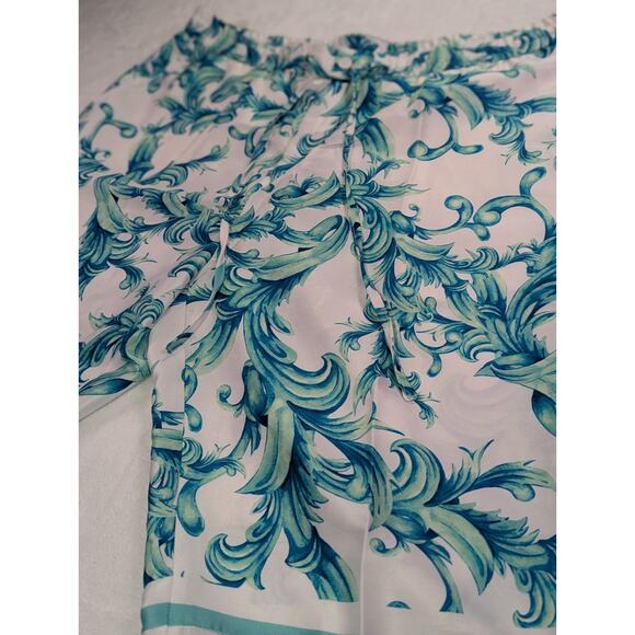 Cigar Couture 44W 13.5L Blue/Teal Baroque Elastic Waist Drawstring Shorts - Picture 4 of 12